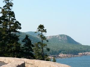 View from an outlook at Acadia National Park